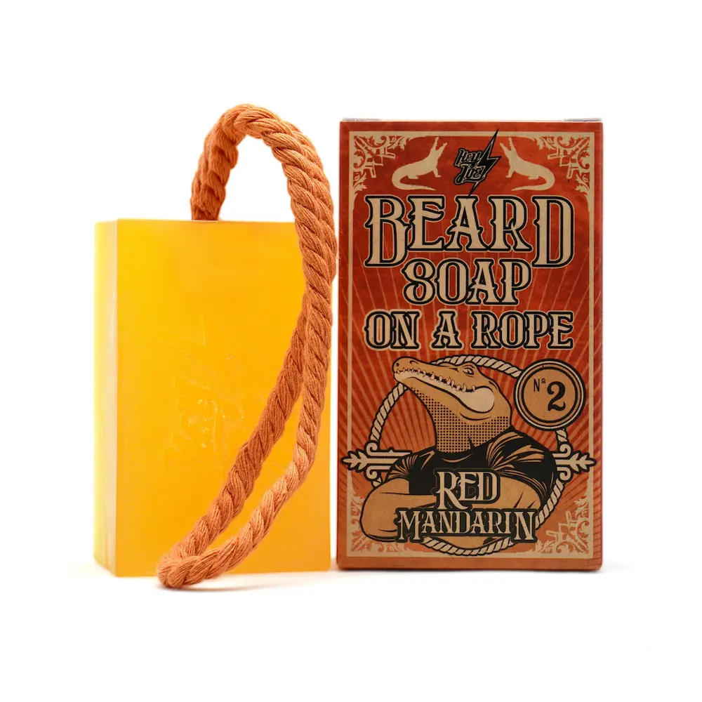 HEY JOE! MYDŁO DO BRODY Nº 2 - BEARD SOAP ON A ROPE Nº 2 RED MANDARIN