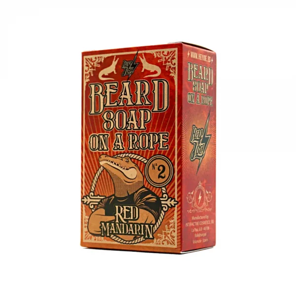 HEY JOE! MYDŁO DO BRODY Nº 2 - BEARD SOAP ON A ROPE Nº 2 RED MANDARIN - obrazek 3