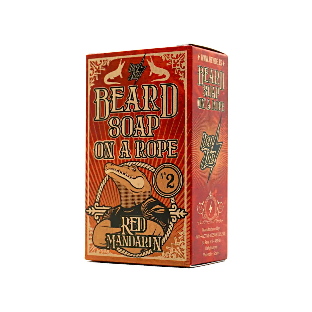 HEY JOE! MYDŁO DO BRODY Nº 2 - BEARD SOAP ON A ROPE Nº 2 RED MANDARIN - obrazek 3